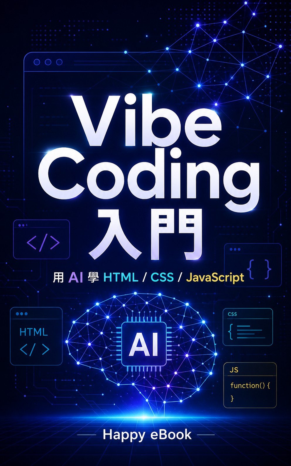 Vibe Coding 入門：用 AI 學 HTML / CSS / JavaScript 書封