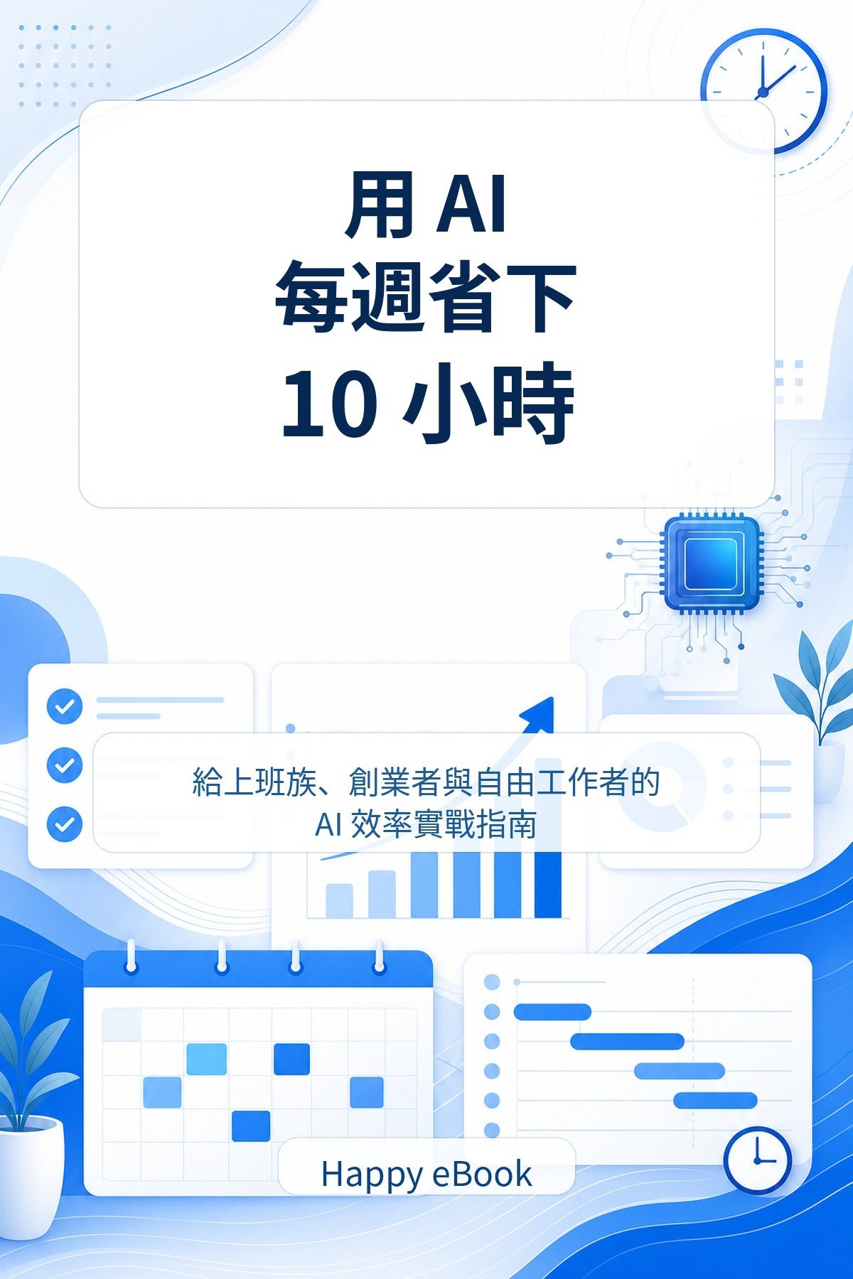 用 AI 每週省下 10 小時：給上班族、創業者與自由工作者的 AI 效率實戰指南 書封