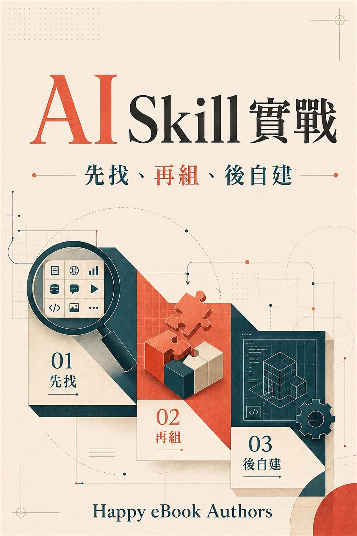 AI Skill 實戰: 先找、再組、後自建 書封