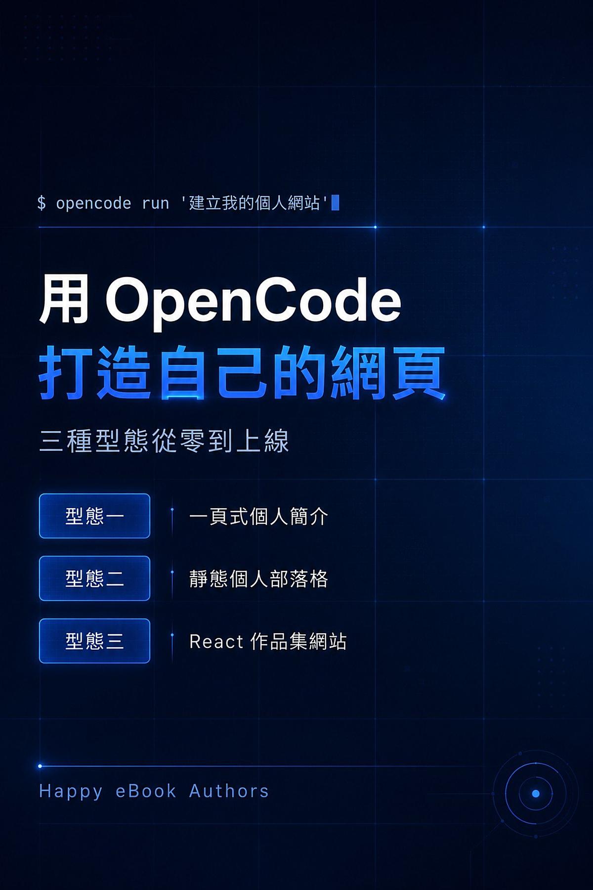 用 OpenCode 打造自己的網頁 書封